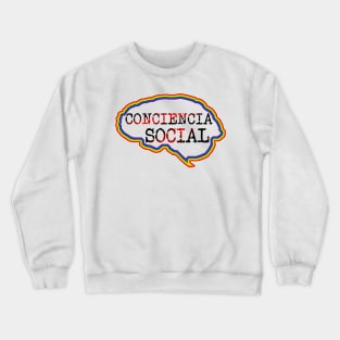 Cerebro con pensamiento de Conciencia Social Crewneck Sweatshirt